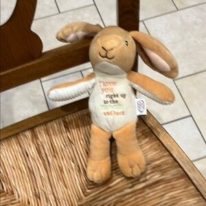 Tan and White Plush Bunny Toy